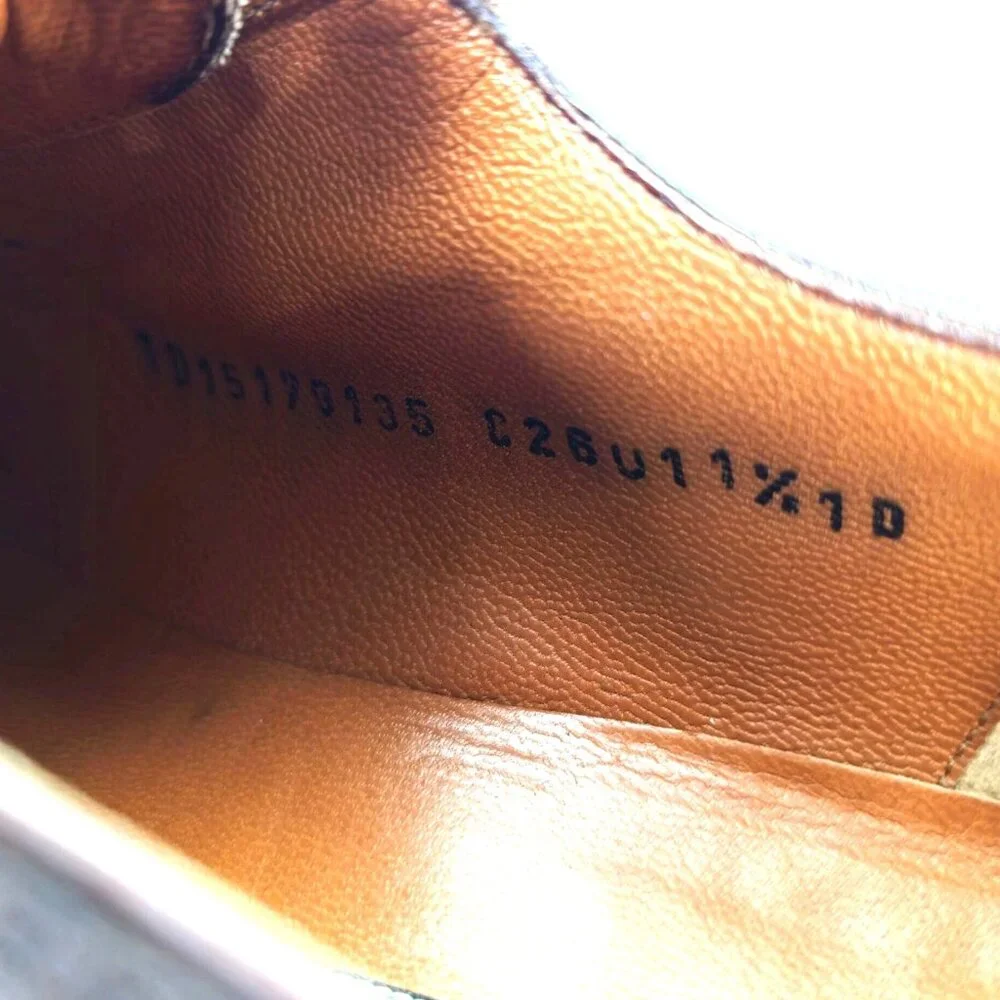 Salvatore Ferragamo Tramezza Brown Leather Wingtip Oxfords Men 11.5D Dress Shoes - Picture 7 of 14